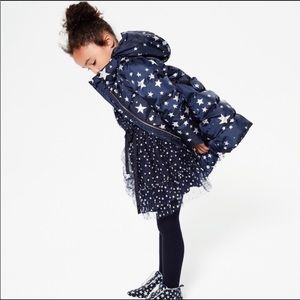 Crewcuts girls puffer jacket in star print